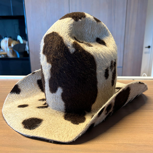 Khia Tullae Cow Print Urban Rodeo Cowboy Hat - Brown