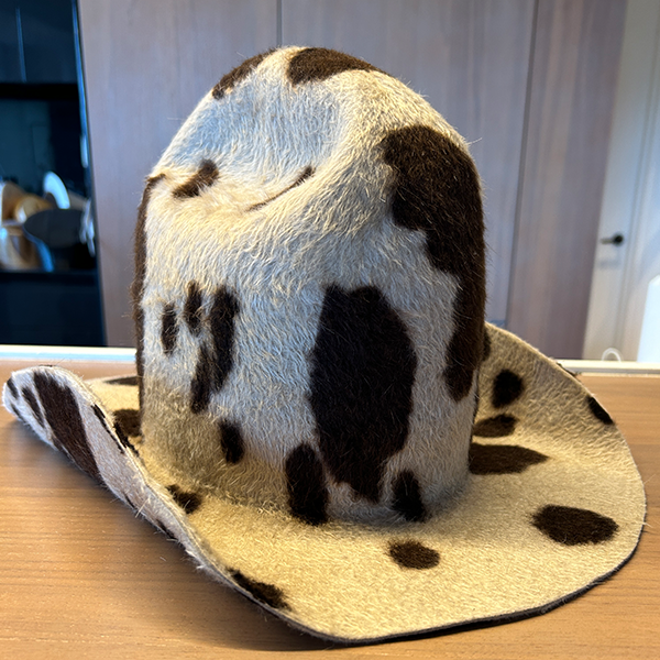 Khia Tullae Cow Print Urban Rodeo Cowboy Hat - Brown