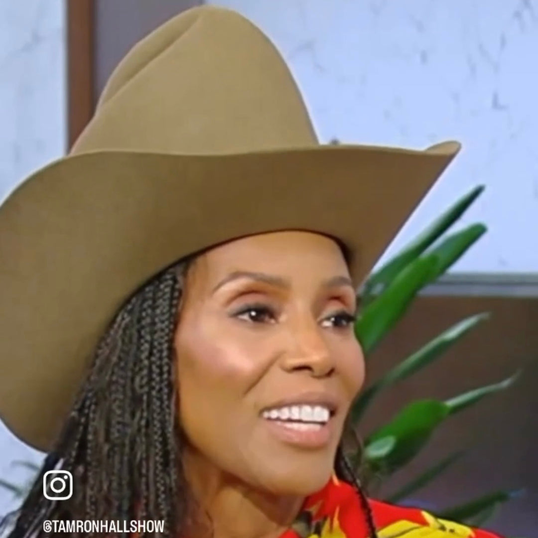 Urban Rodeo Cowboy Hat in Pecan worn during taping of Tamron Hall Show