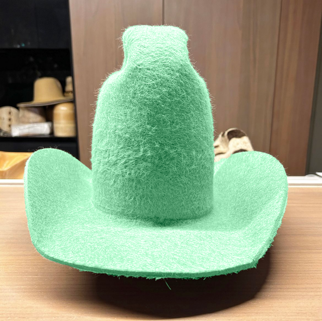 Khia Tullae Grizzly Urban Rodeo grizzly felt cowboy hat in Mint side 