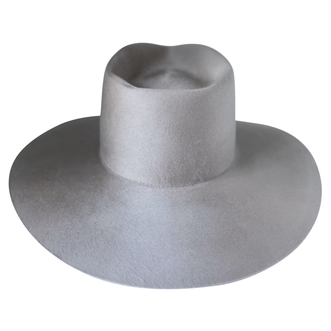 The Crosby mist wool wide-brim fedora, back product cutout