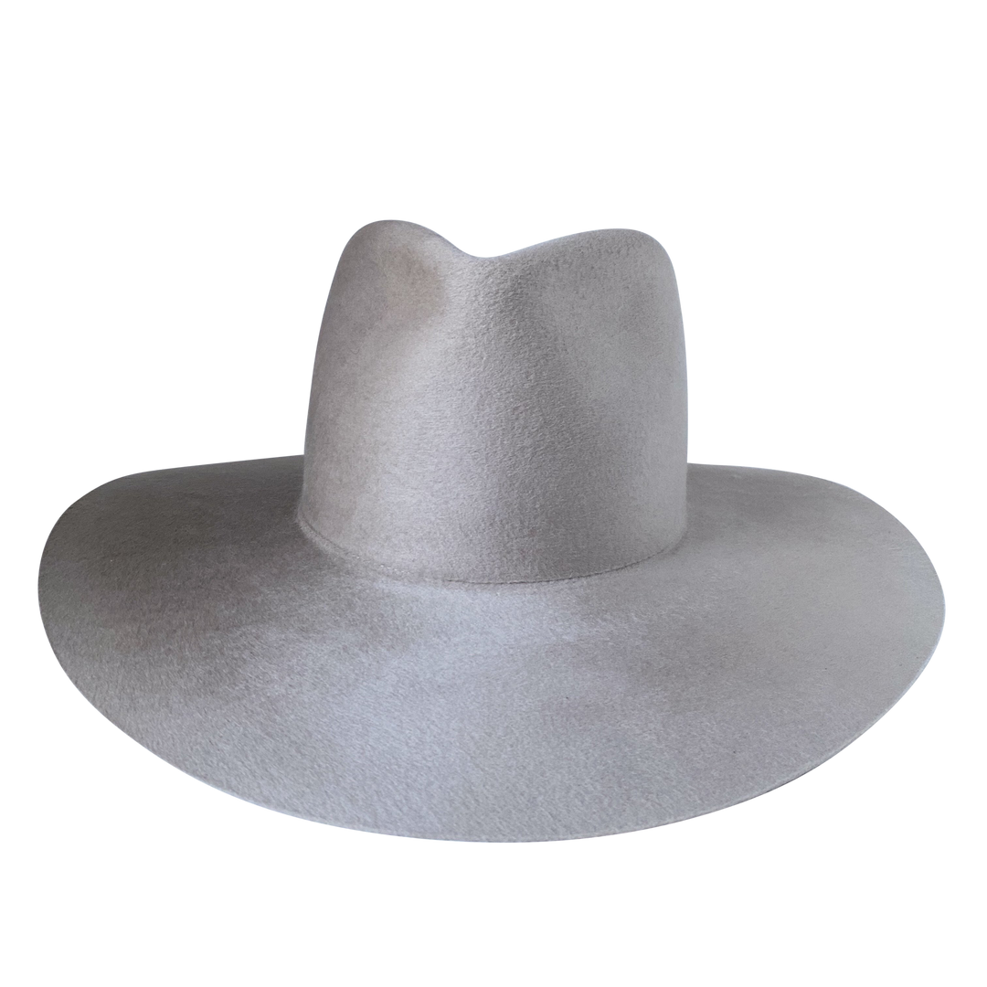 The Crosby mist wool wide-brim fedora, front product cutout