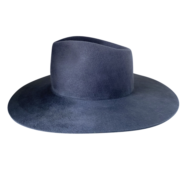Khia Tullae The Irving ash grey wool wide-brim fedora, side left product cutout