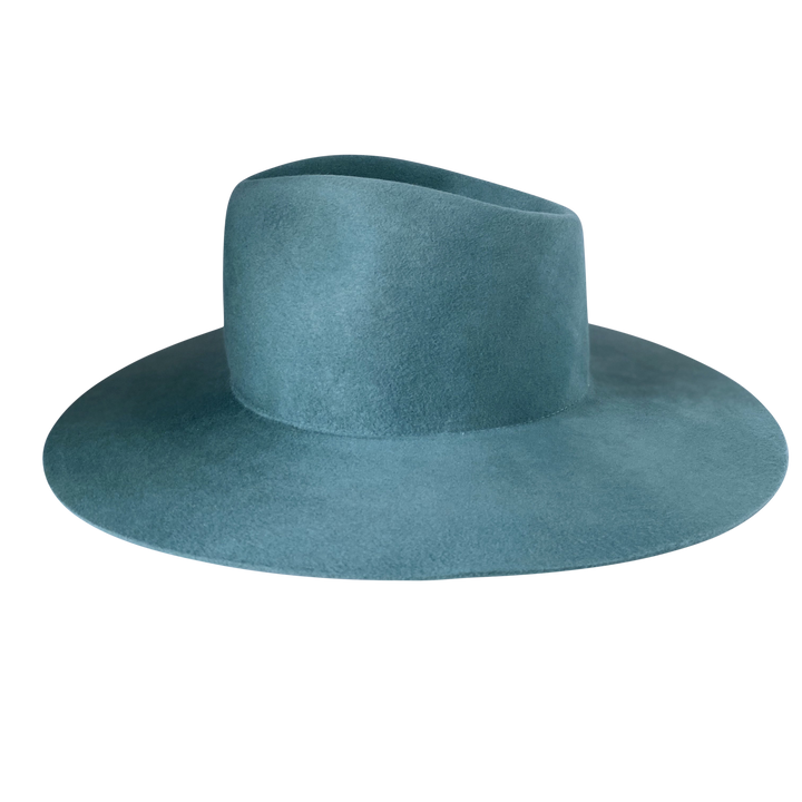 Khia Tullae The Waverly thyme wool wide-brim fedora, side left product cutout