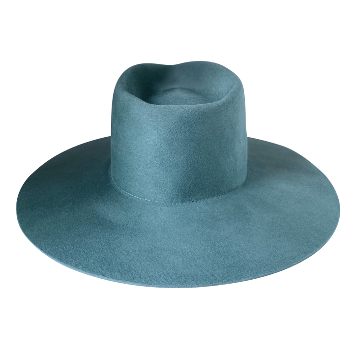 Khia Tullae The Waverly thyme wool wide-brim fedora, back product cutout