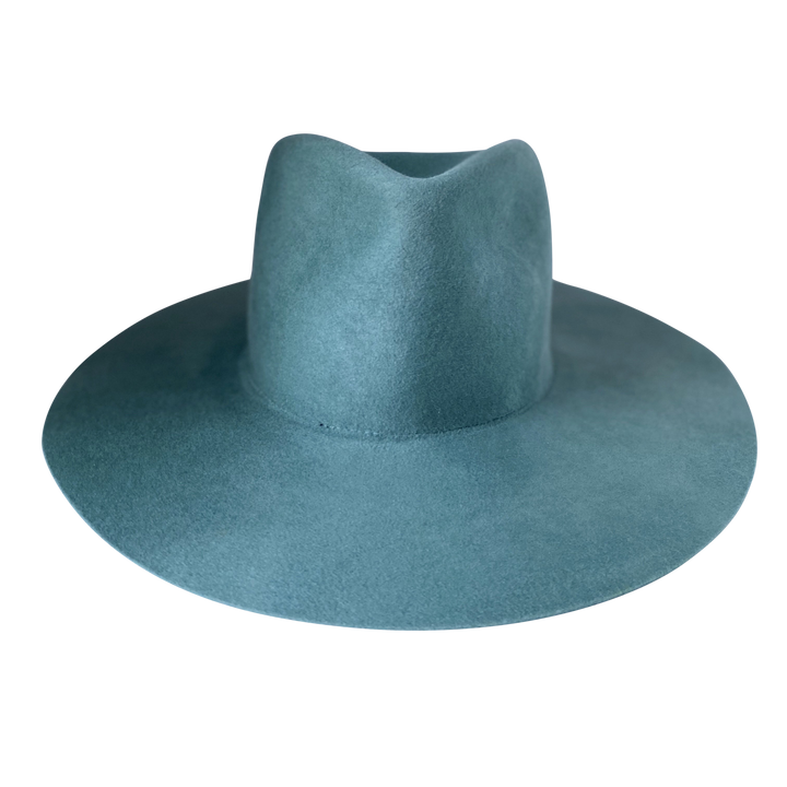 The Waverly thyme wool wide-brim fedora, front product cutout