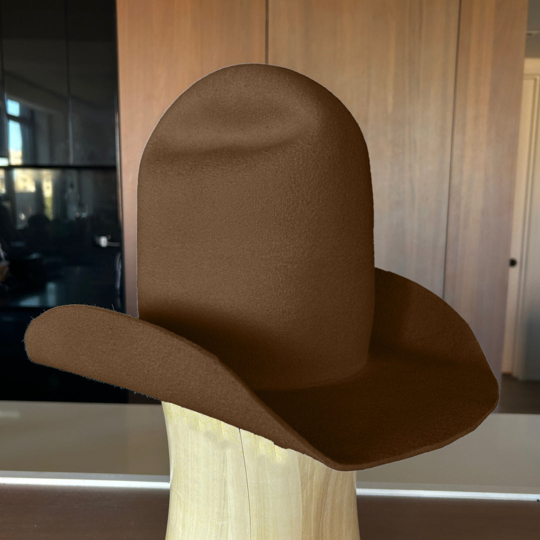Urban Rodeo in Camel - sculptural felt cowboy hat handmade in New York | Khia Tullae
