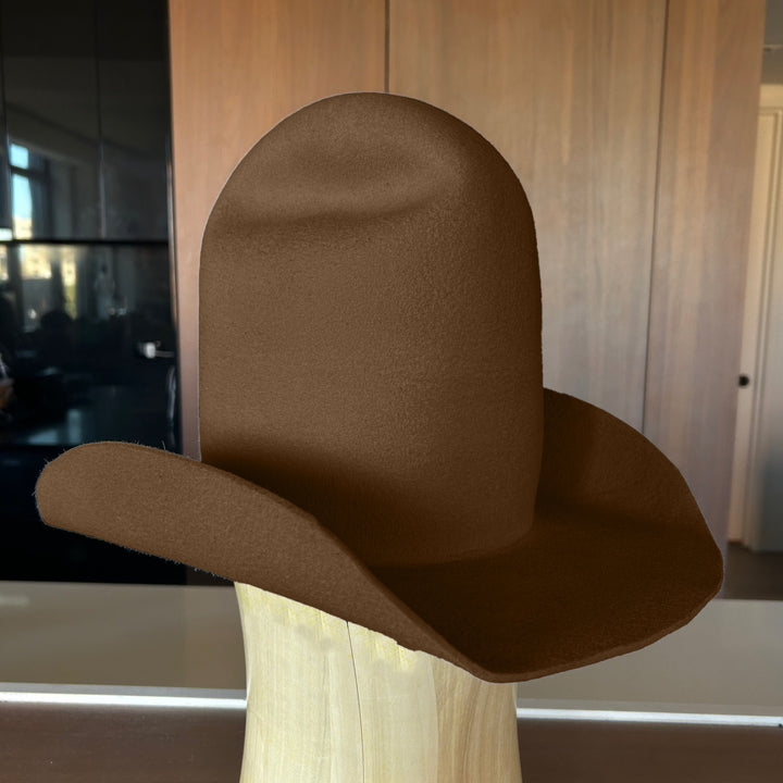 Urban Rodeo in Camel - sculptural felt cowboy hat handmade in New York | Khia Tullae
