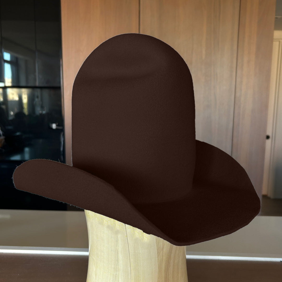 Urban Rodeo in Chocolate - sculptural felt cowboy hat handmade in New York | Khia Tullae
