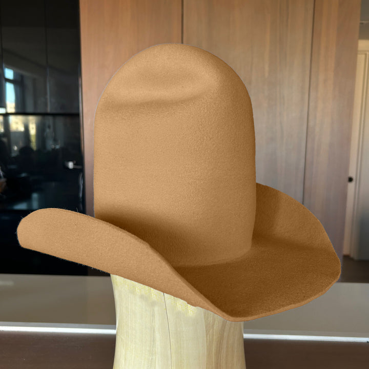 Urban Rodeo in Nude - sculptural felt cowboy hat handmade in New York | Khia Tullae
