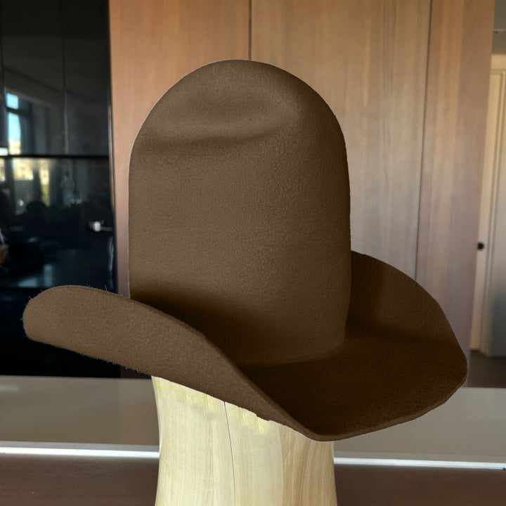 Urban Rodeo in Pecan - sculptural felt cowboy hat handmade in New York | Khia Tullae
