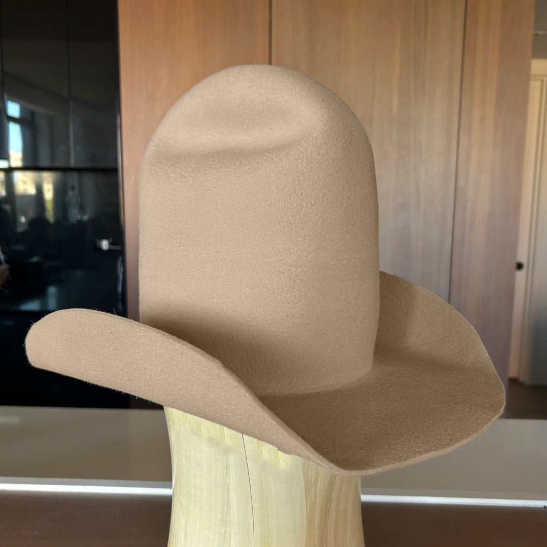 Urban Rodeo in Sahara - sculptural felt cowboy hat handmade in New York | Khia Tullae