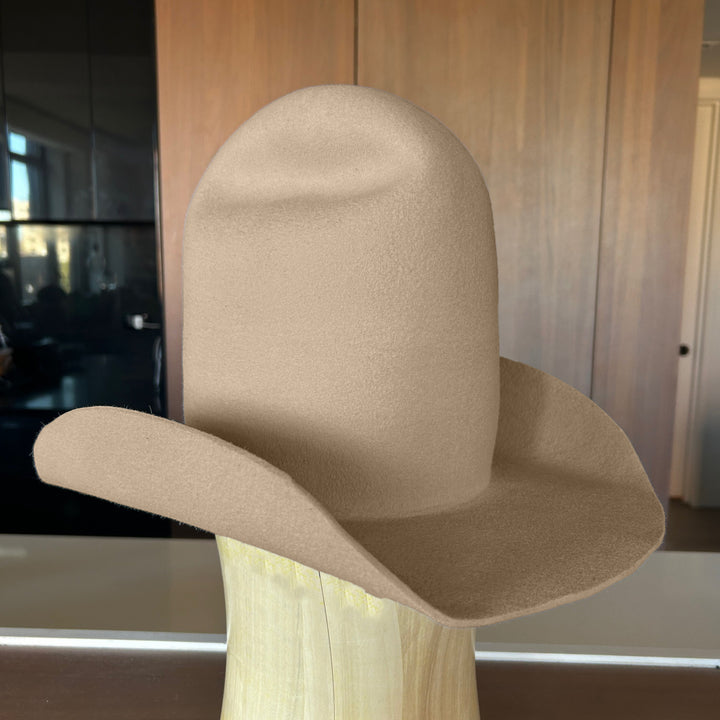 Urban Rodeo in Sahara - sculptural felt cowboy hat handmade in New York | Khia Tullae