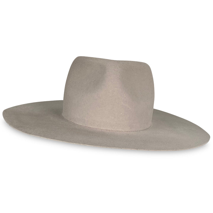 Khia Tullae Stiffened Wool Fedora - The Alexa - Silver Belly