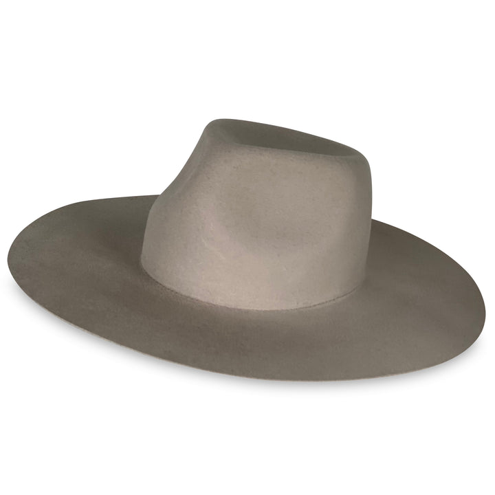 Khia Tullae Stiffened Wool Fedora - The Alexa - Silver Belly