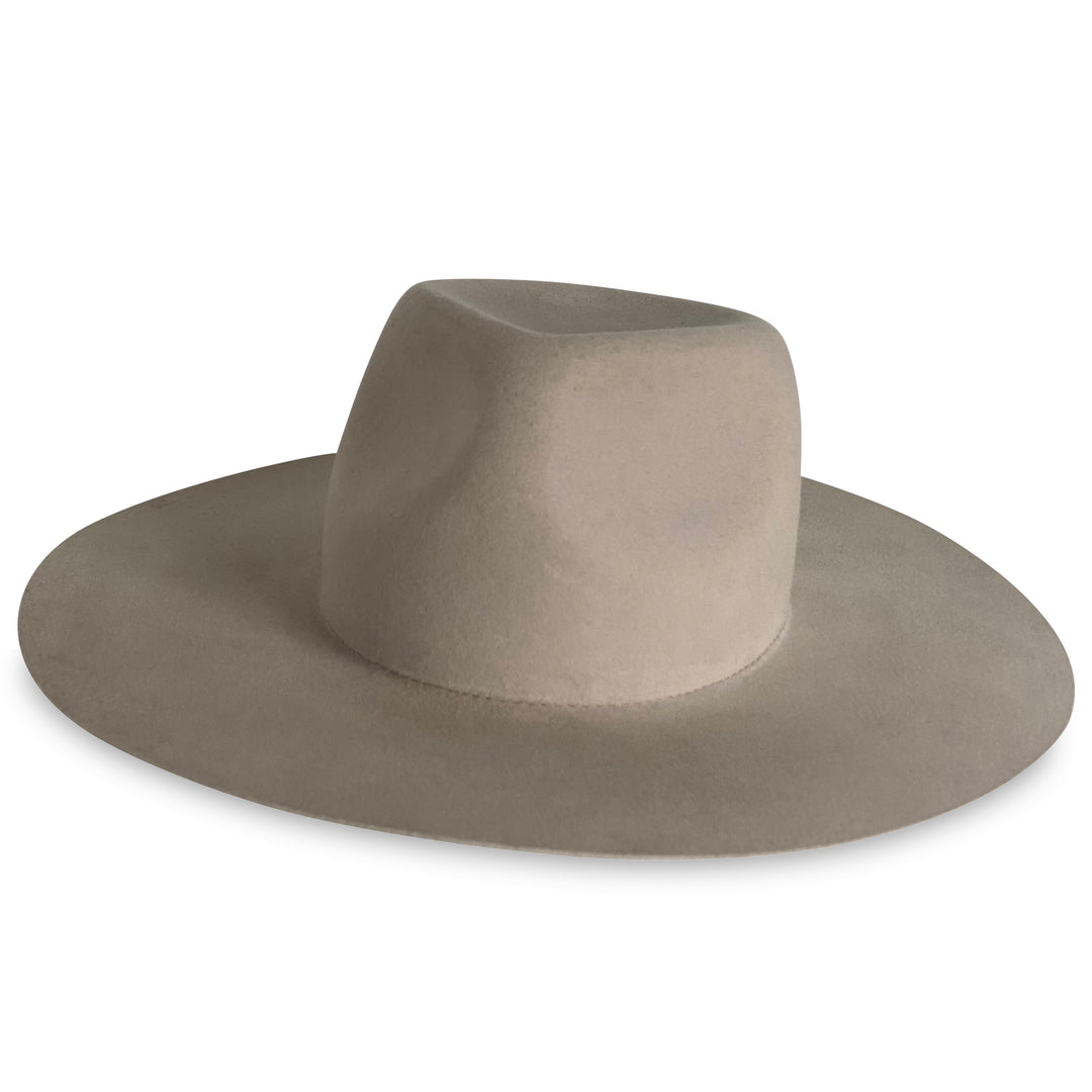 Khia Tullae Stiffened Wool Fedora - The Alexa - Silver Belly