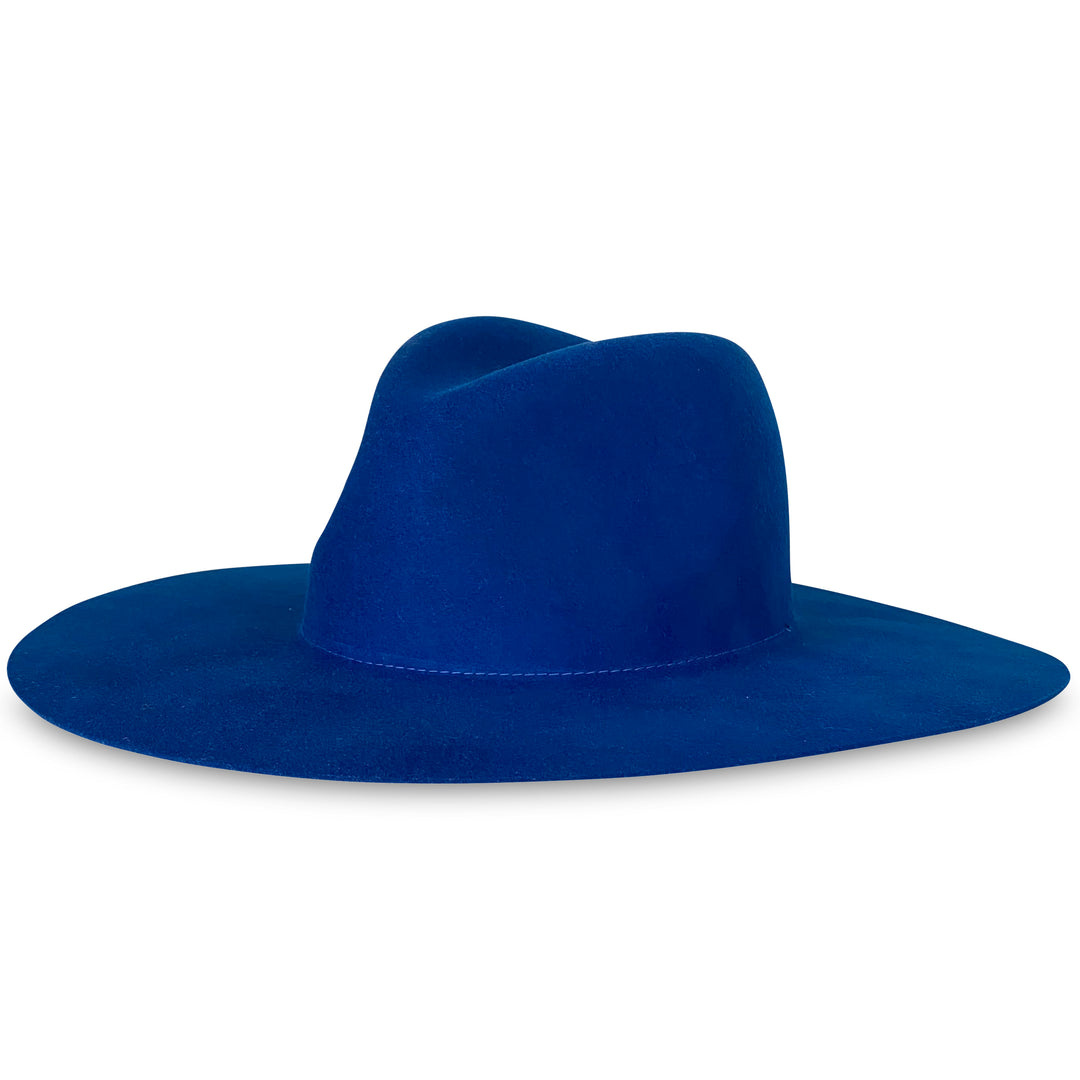 The Dexta - Khia Tullae Stiffened Wool Fedora - Royal Blue