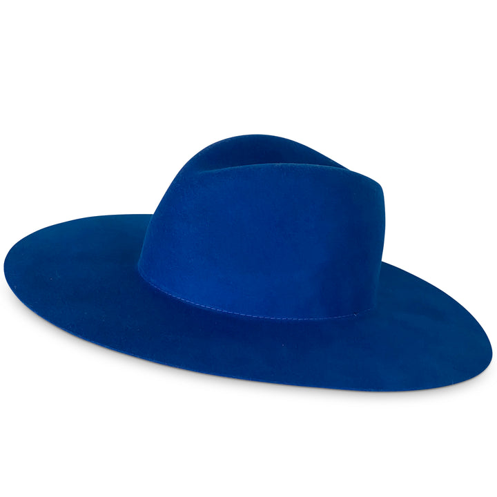 The Dexta - Khia Tullae Stiffened Wool Fedora - Royal Blue