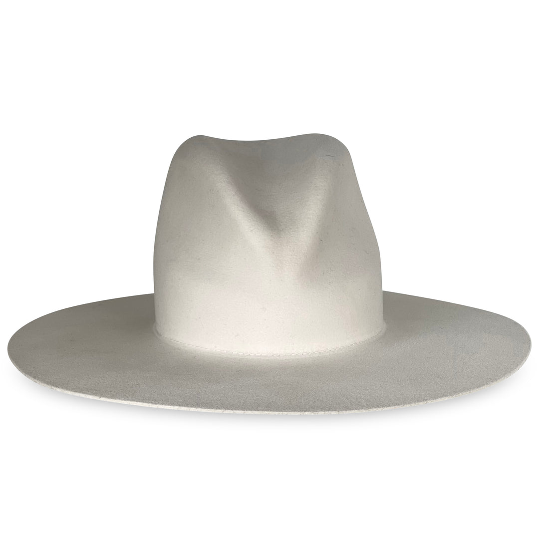 The Ludlow - Khia Tullae Stiffened Wool Fedora - Bone