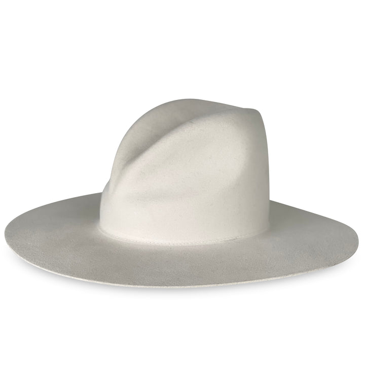 The Ludlow - Khia Tullae Stiffened Wool Fedora - Bone