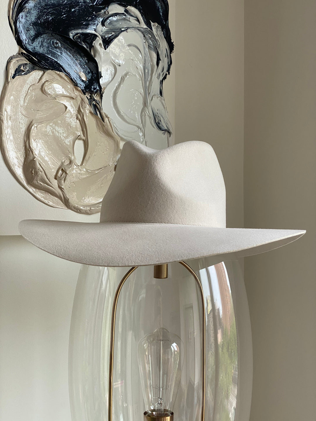 The Nolita - Khia Tullae Stiffened Wool Fedora - Bone