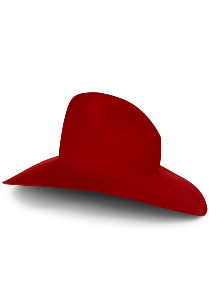 The Delancey - Khia Tullae Stiffened Wool Fedora - Cardinal