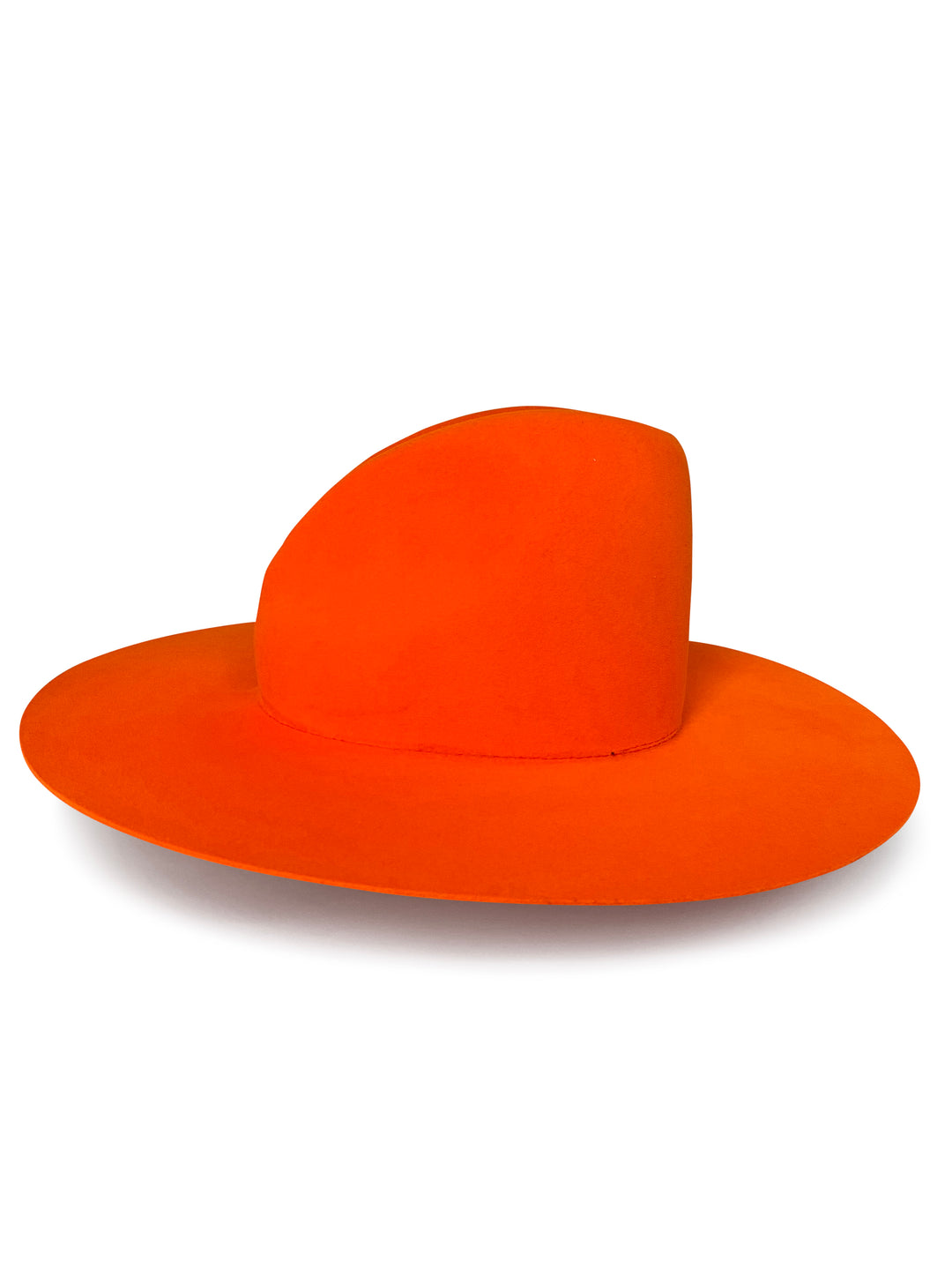 The Hartley - Khia Tullae Stiffened Wool Fedora - Orange