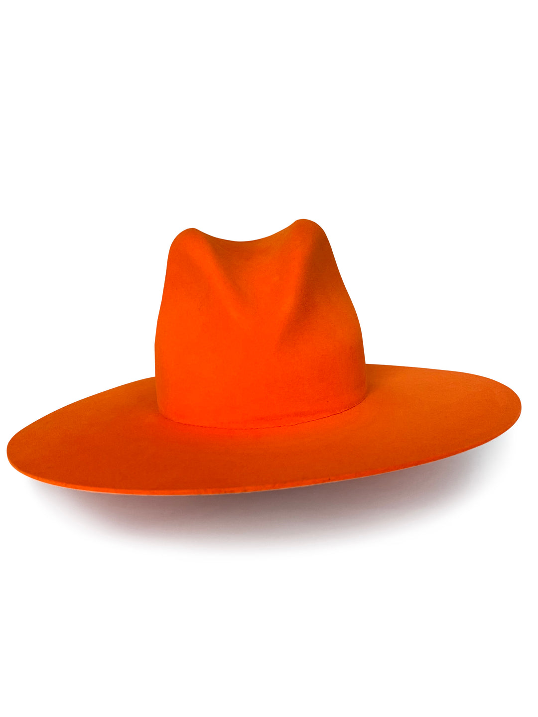 The Hartley - Khia Tullae Stiffened Wool Fedora - Orange