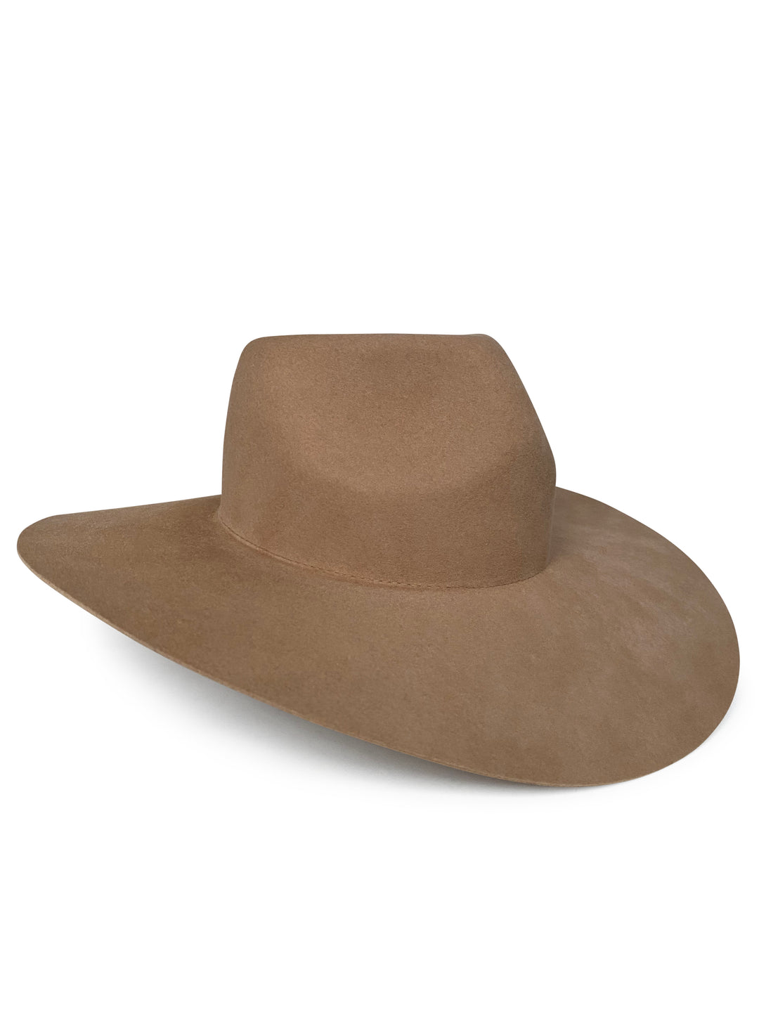 Khia Tullae Stiffened Wool Fedora - The Alyssa - Pecan