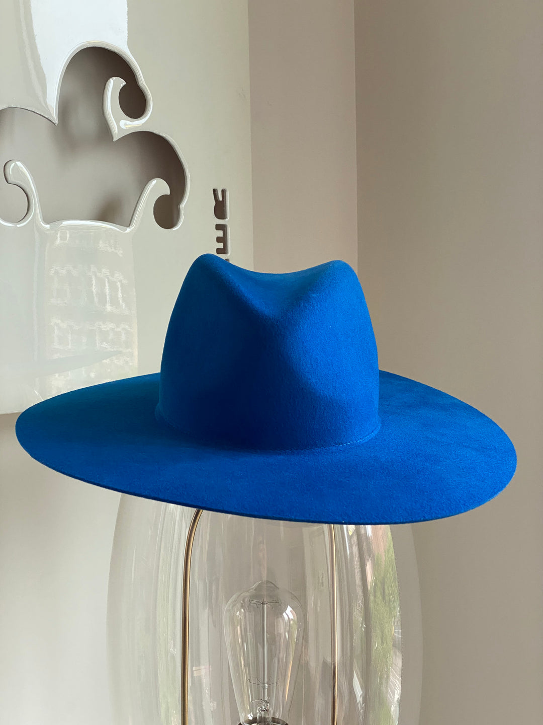 The Haddie - Khia Tullae Stiffened Wool Fedora - Royal Blue