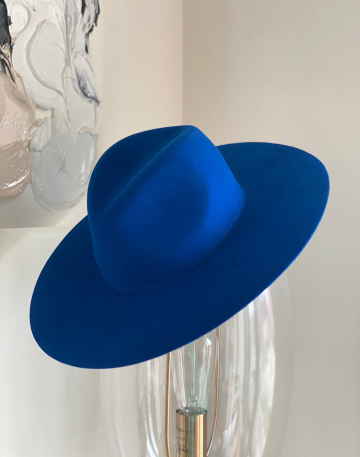 The Dexta - Khia Tullae Stiffened Wool Fedora - Royal Blue