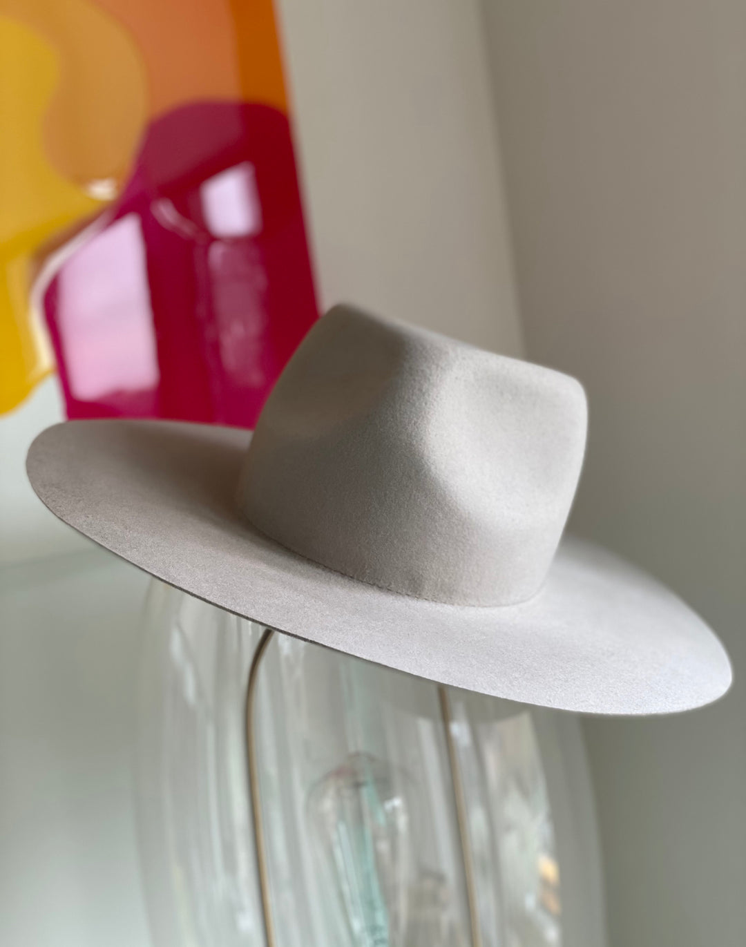 Khia Tullae Stiffened Wool Fedora - The Alexa - Silver Belly