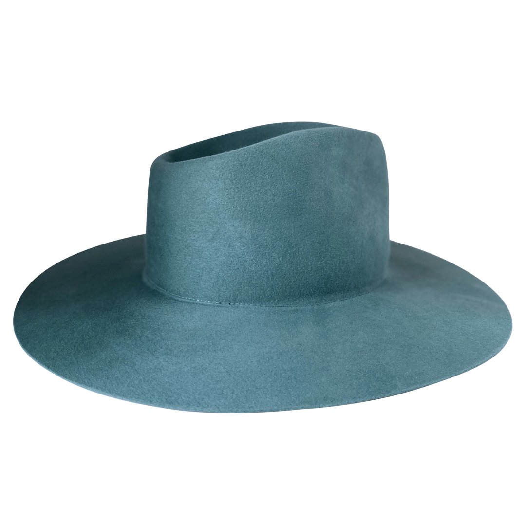 The Waverly - Khia Tullae Stiffened Wool Fedora - Sage 